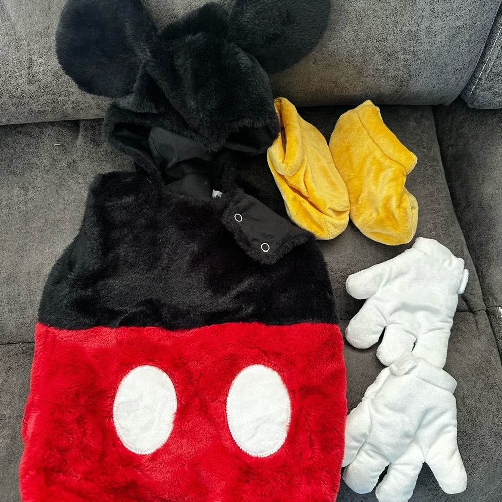 Pottery Barn Kids Red and Black Mouse Costume